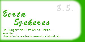 berta szekeres business card